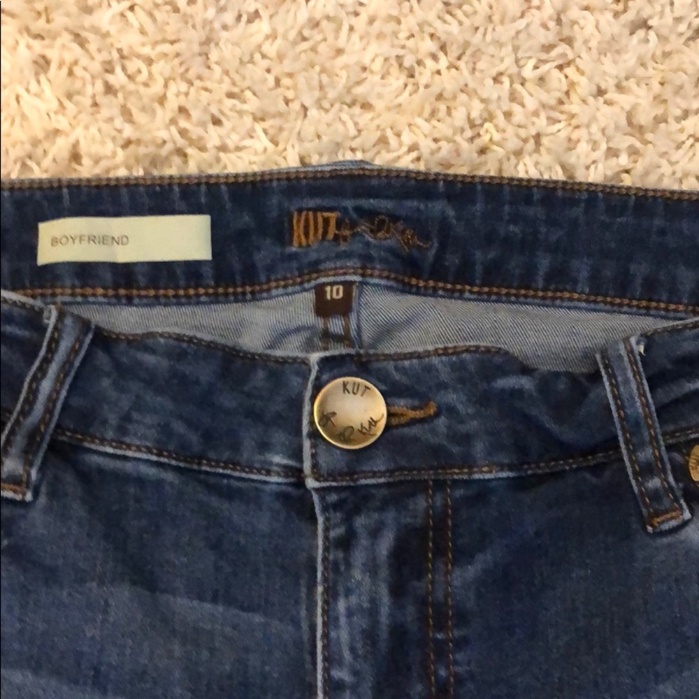 KUT from the Kloth size 10 boyfriend jeans.